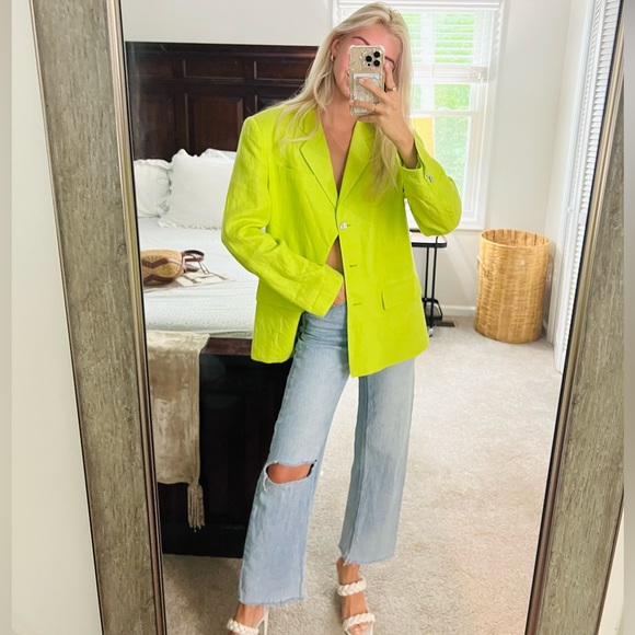 REVOLVE Tops - Neon Linen Blazzer